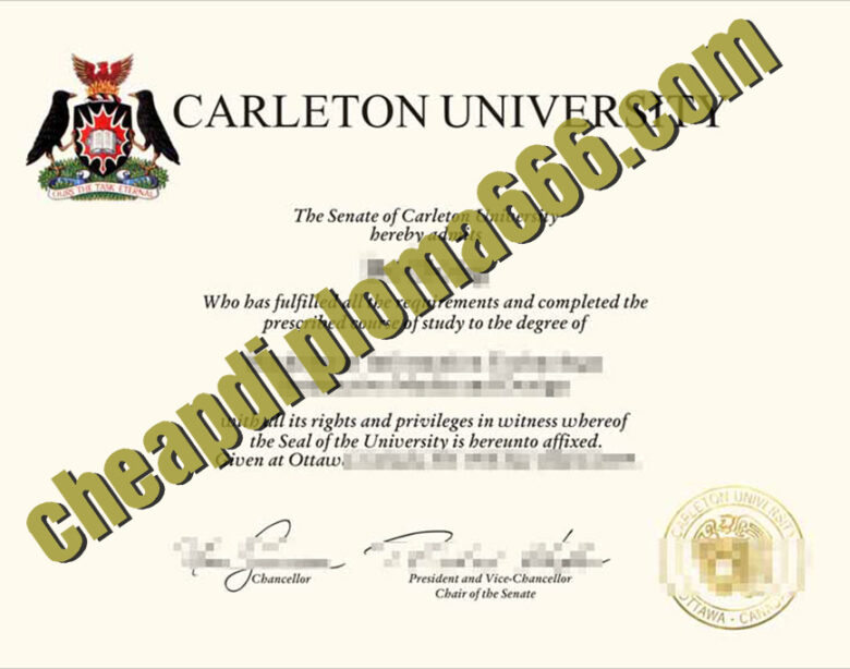 fake Carleton University transcript