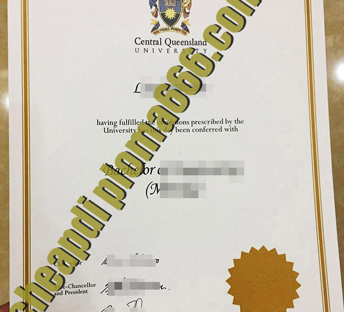 Central Queensland University fake degree certificate