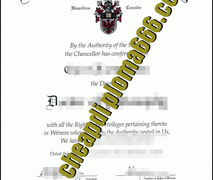 McMaster University fake degree certificate