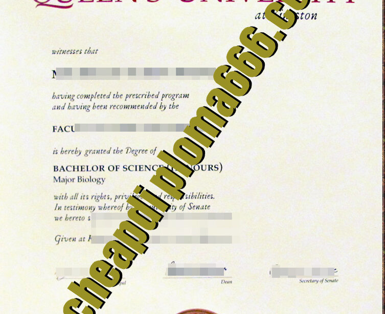 fake Queen's University degree certificate