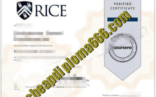 Rice University degree certificate
