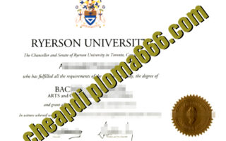 Ryerson University fake degree certificate