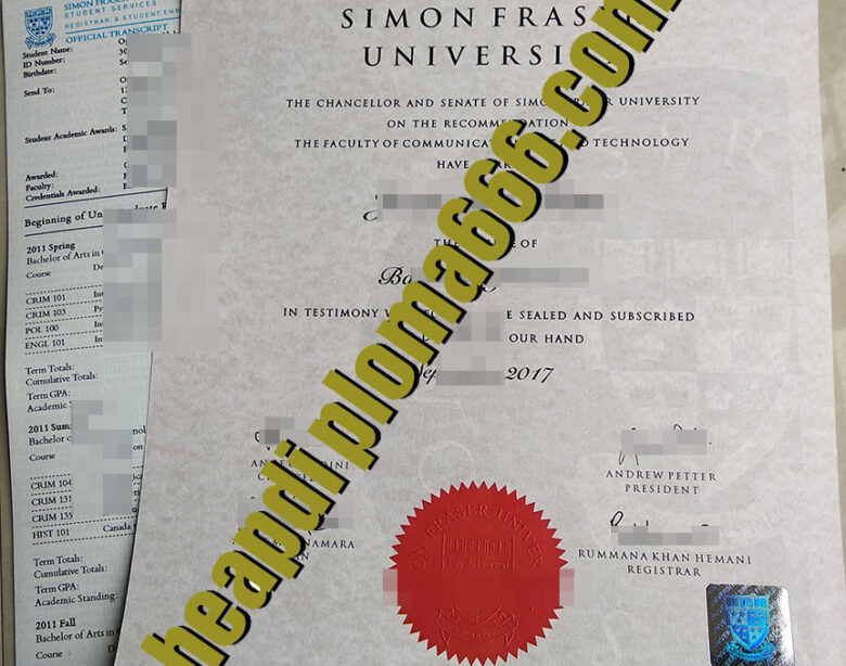 buy Simon Fraser University degree certificate