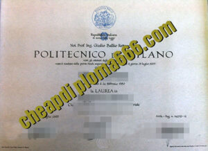 University of Milan degree certificate