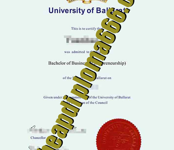 fake University of Ballarat degree certificate