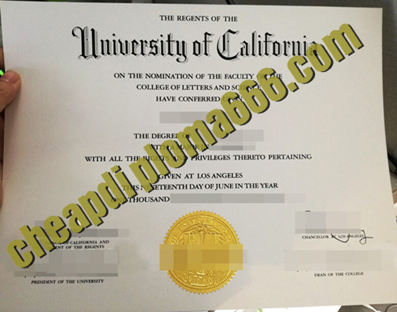 fake University of California, Los Angeles degree certificate