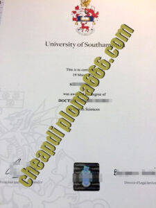 fake University of Southampton degree certificate