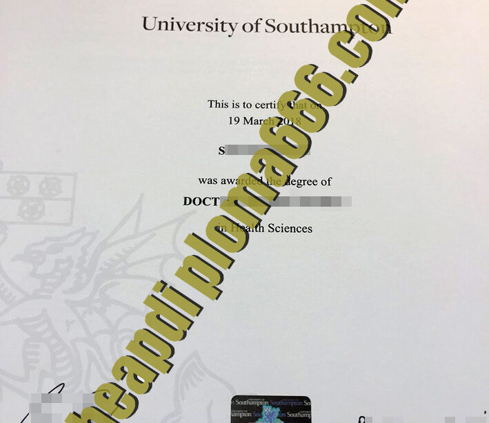 fake University of Southampton degree certificate