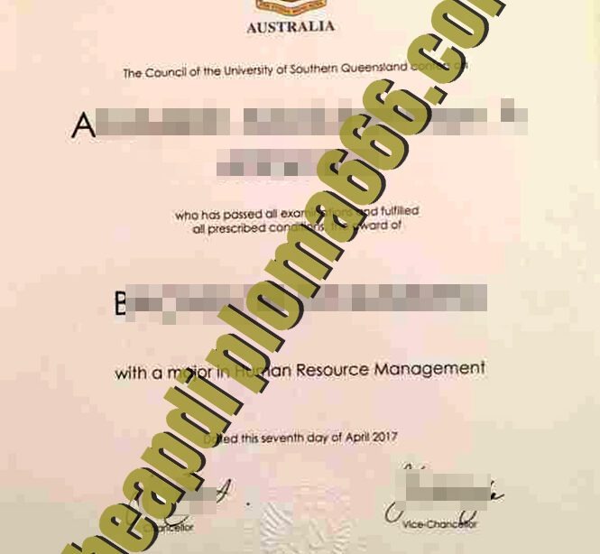fake University of Southern Queensland diploma
