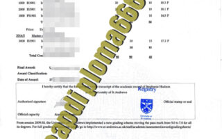 fake University of St Andrews transcript