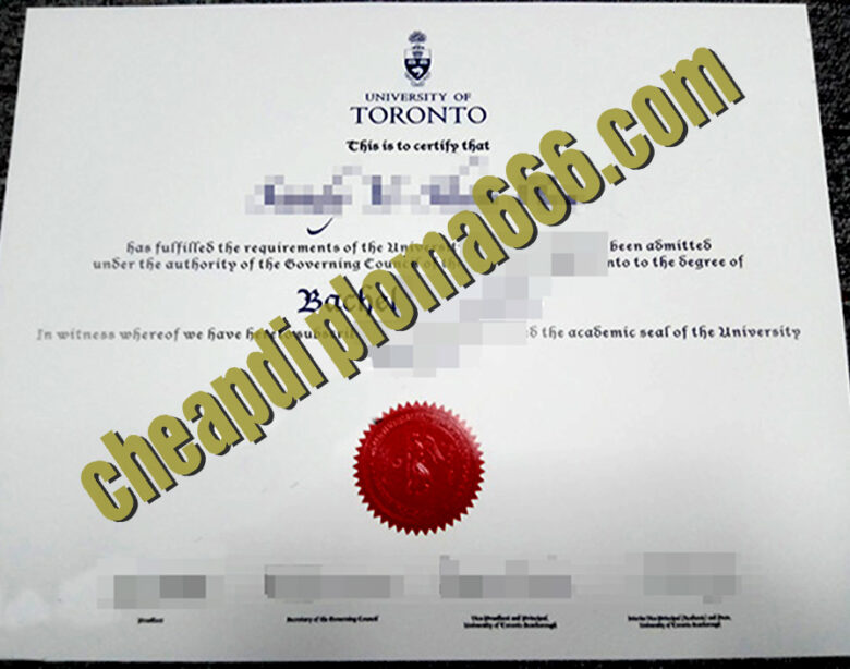 fake University of Toronto degree certificate