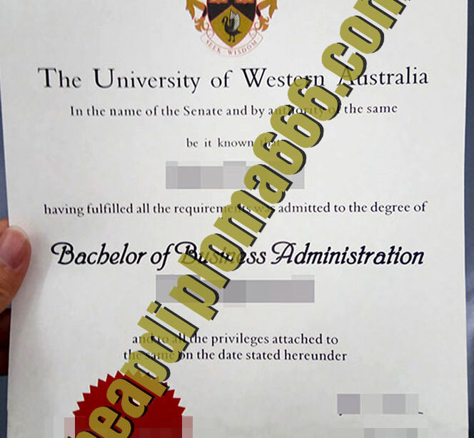 University of Western Australia degree certificate