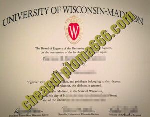 University of Wisconsin–Madison degree certificate
