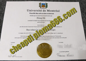 fake Université de Montréal degree certificate
