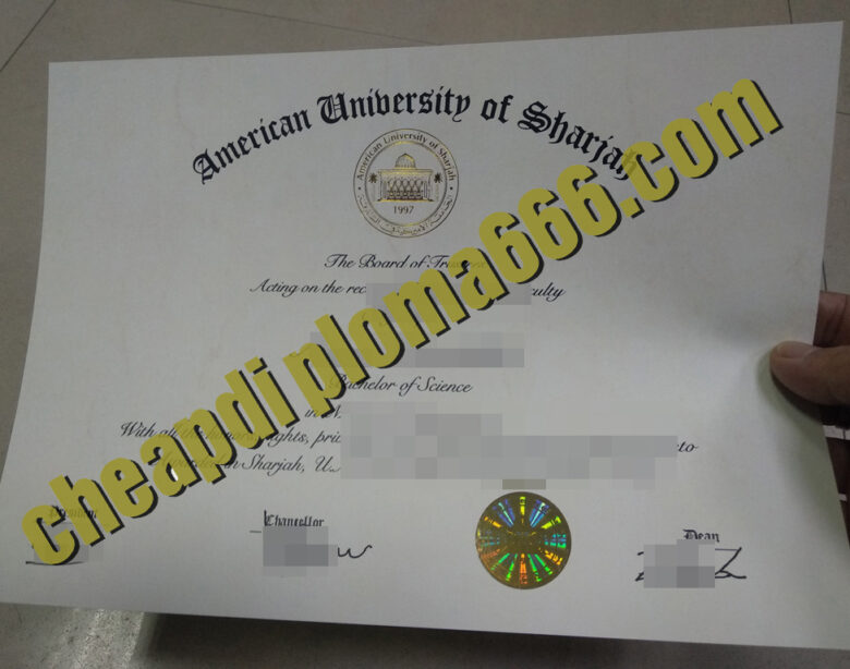 buy American University of Sharjah degree certificate