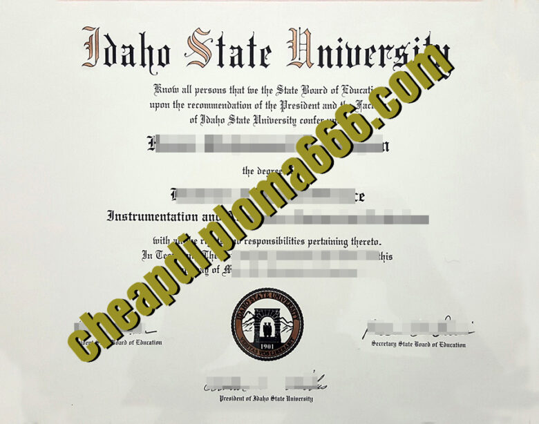 buy Idaho State University degree certificate