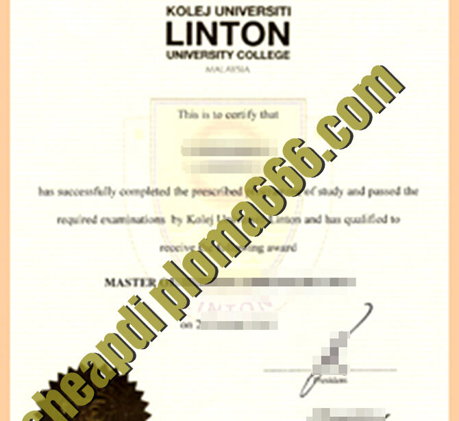 buy Linton University College degree certificate