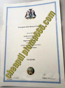Liverpool John Moores University degree certificate