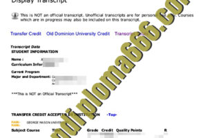 buy Old Dominion University transcript