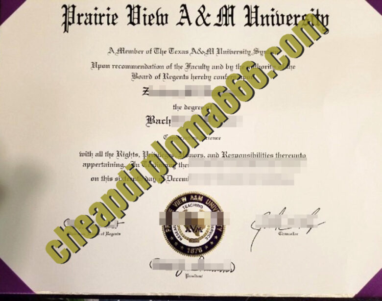 buy Prairie View A&M University degree certificate