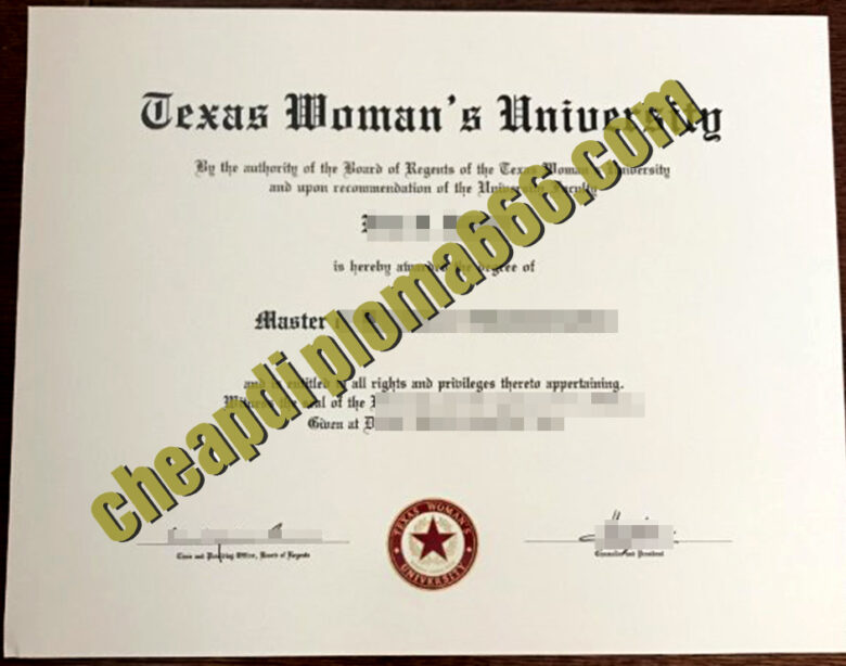 buy Texas Woman's University degree certificate
