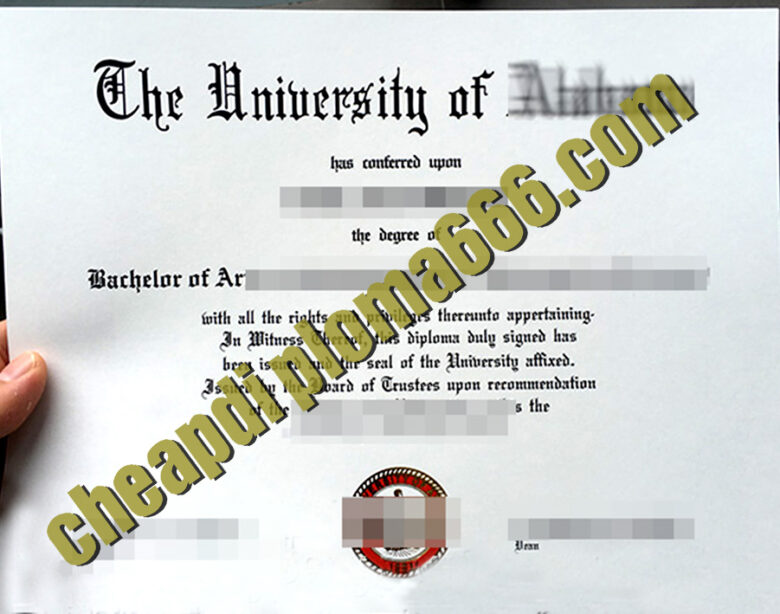 fake University of Alabama degree
