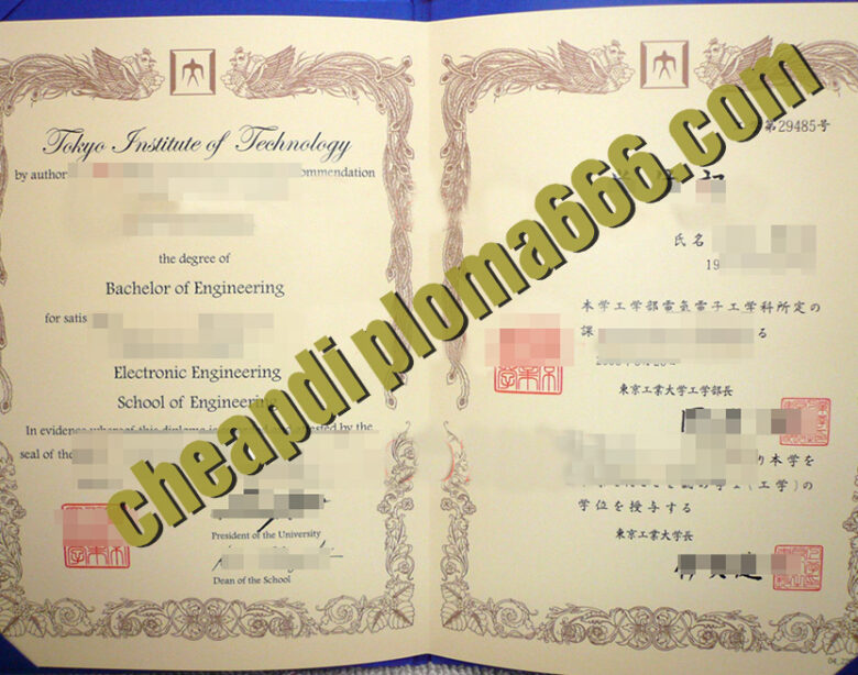 Tokyo Institute of Technology diploma