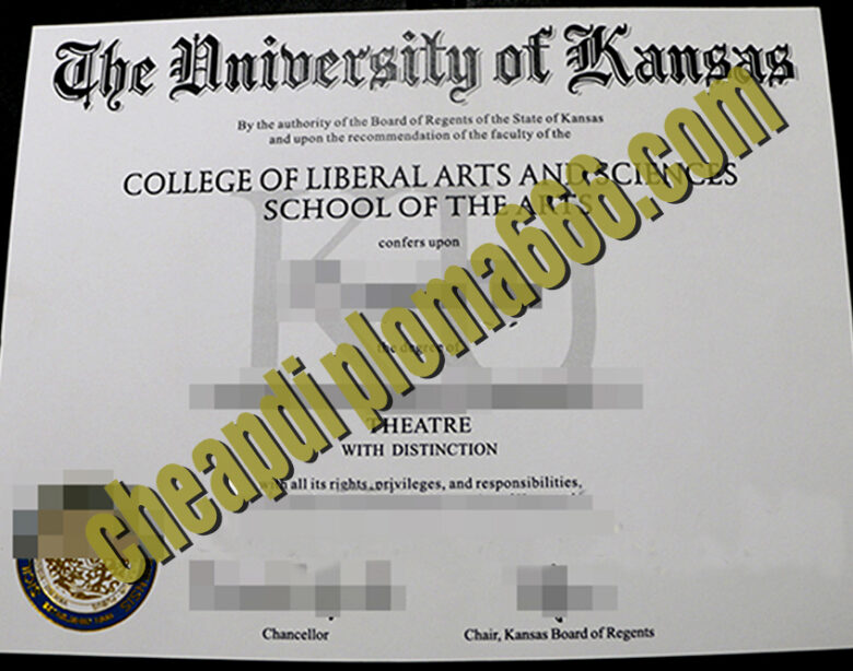 University of Kansas degree certificate
