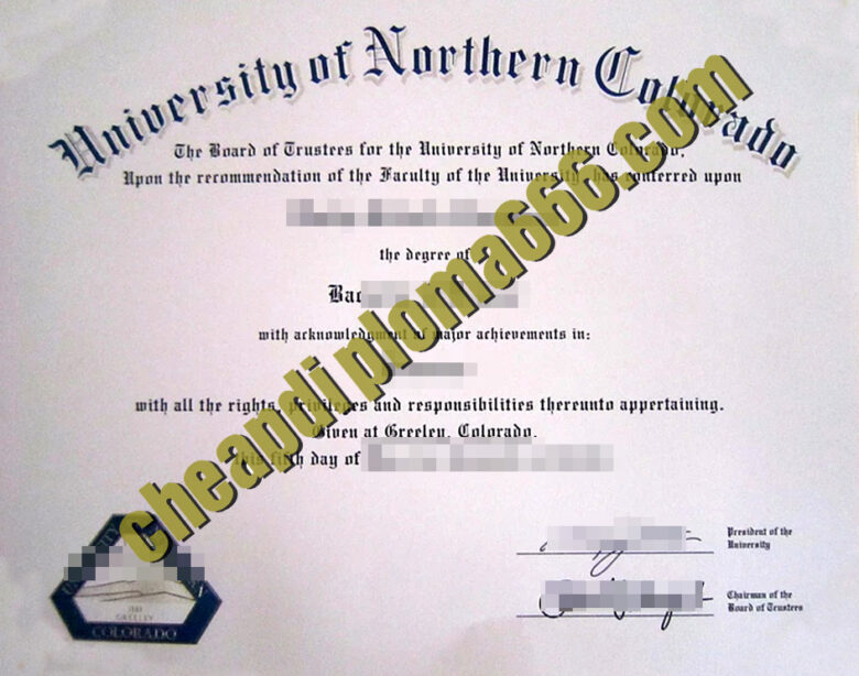 buy University of Northern Colorado degree certificate