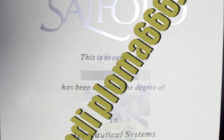 University of Salford degree certificate