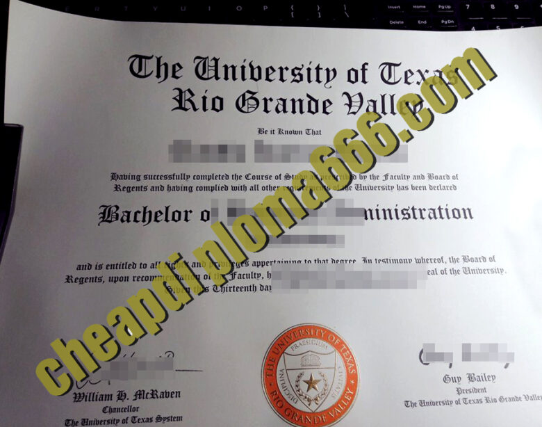 buy University of Texas Rio Grande Valley degree certificate
