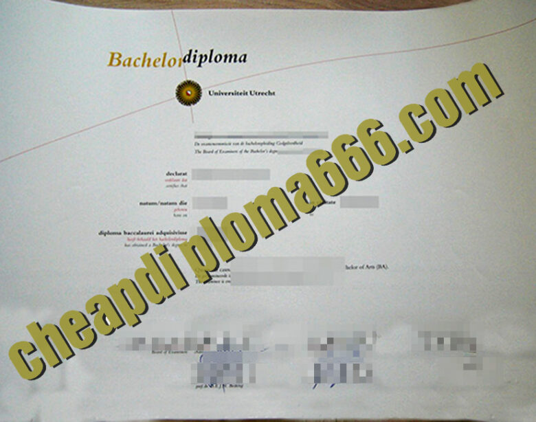 fake Utrecht University degree certificate