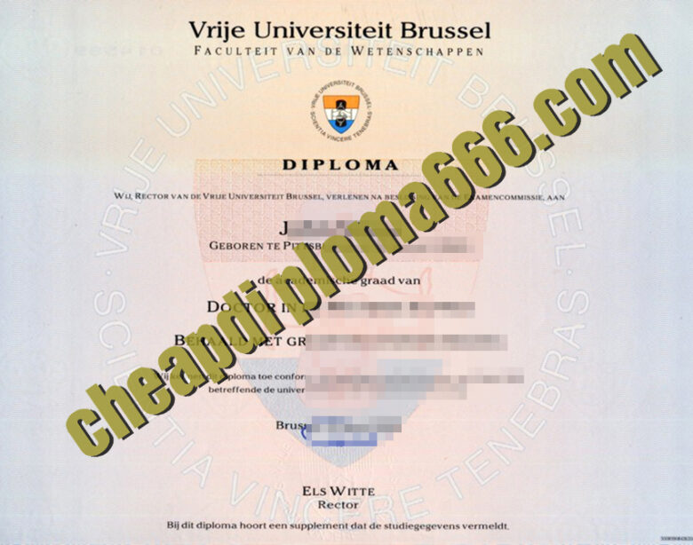 buy Vrije Universiteit Brussel degree certificate