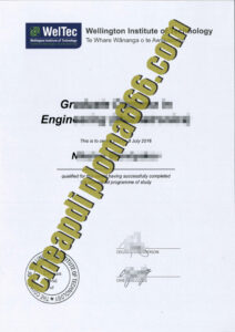 fake Wellington college of technology degree certificate