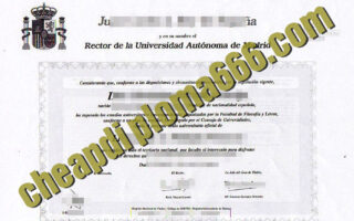 Autonomous University of Madrid degree