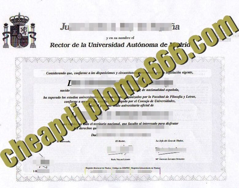 Autonomous University of Madrid degree