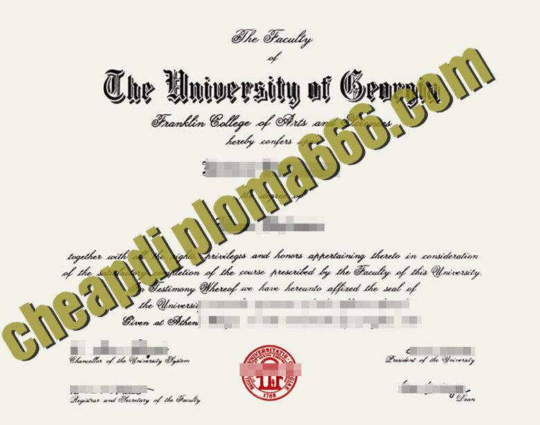 fake University of Georgia degree certificate