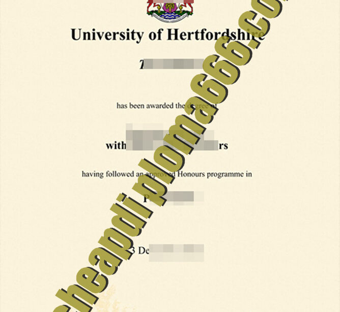 fake University of Hertfordshire degree certificate