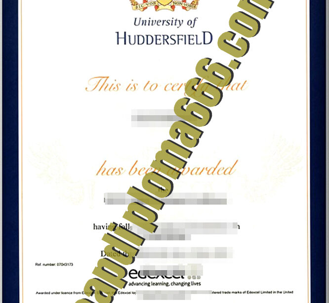 fake University of Huddersfield degree certificate