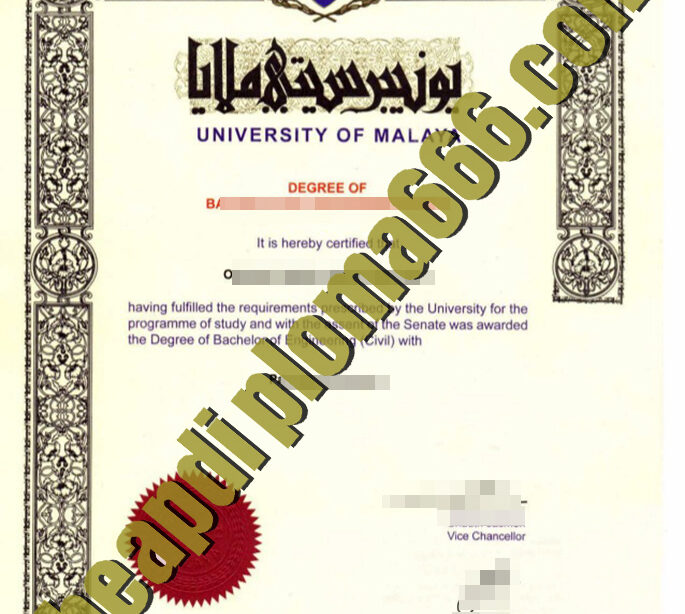 fake University of Malaya degree certificate