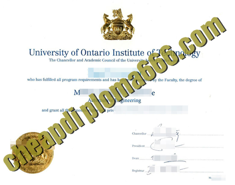 University of Ontario Institute of Technology fake degree certificate