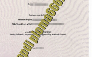 fake University of Portsmouth degree certificate