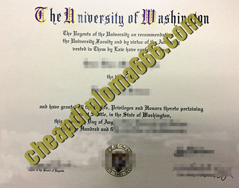 University of Washington fake degree certificate