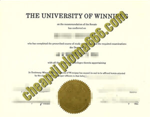 fake University of Winnipeg degree certificate