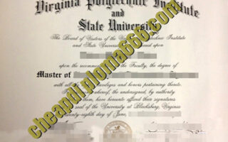 Virginia Polytechnic Institute and State University degree certificate