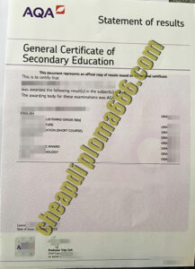 AQA fake certificate