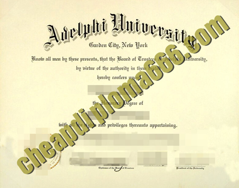 fake Adelphi University degree certificate