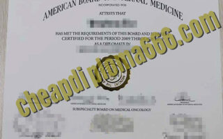 fake American Board of Internal Medicine degree certificate