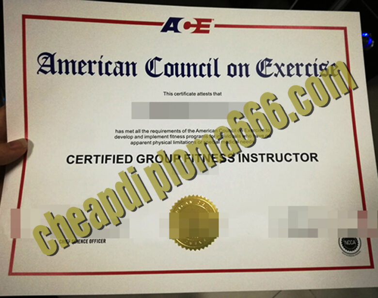 American Council on Exercise fake certificate