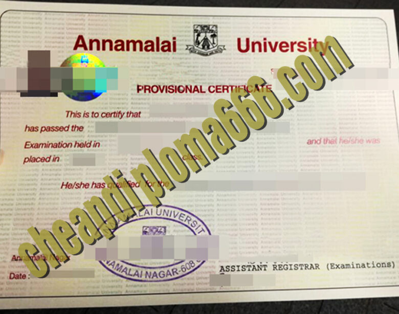 Annamalai University fake degree certificate